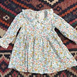 Floral baby Dress with Ruffled Collar